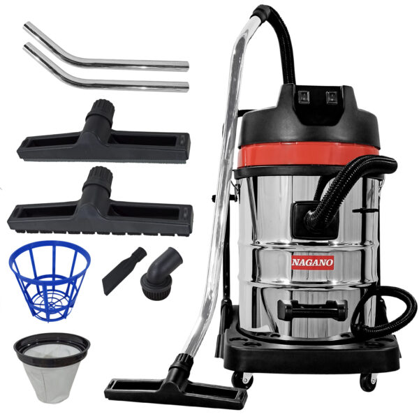 Aspirador de Pó e Água 70 Litros Inox 2000w Profissional