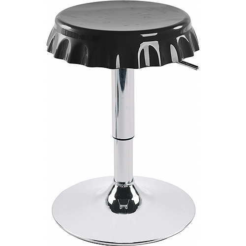 Banqueta Botcap Designer de Tampa de Garrafa - Preta