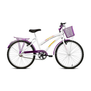 Bicicleta Aro 24 Breeze Branco e Violeta