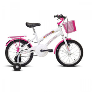Bicicleta Infantil Aro 16 Breeze Branco e Pink