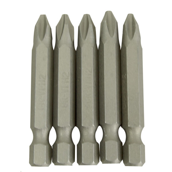Bits / Ponteiras Philips Encaixe 1/4 Polegadas Nº2 Cromo Vanádio Cartela com 5 Peças - NP0625