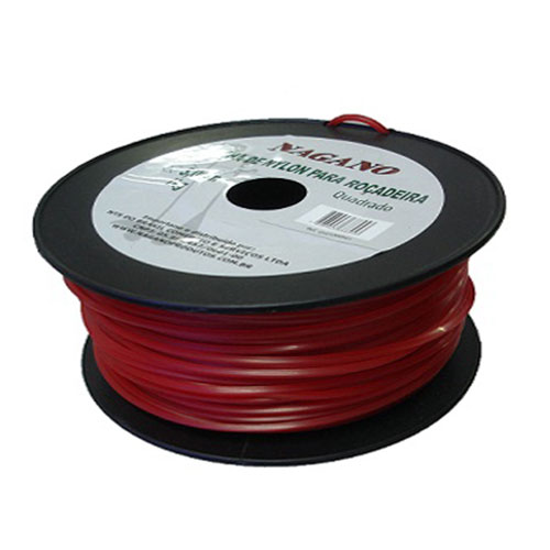 Bobina de fio de nylon quadrado 3,0 mm 1 kg - para roçadeira