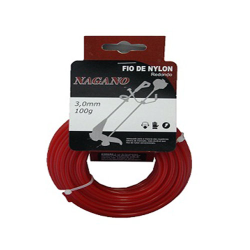 Bobina de fio de nylon redondo 1,6 mm 100 gramas - para roçadeira