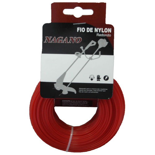 Bobina de fio de nylon redondo 2,0 mm 100 gramas - para roçadeira