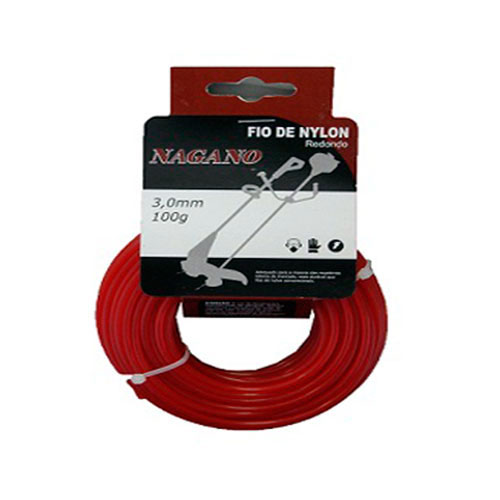 Bobina de fio de nylon redondo 3,0 mm 100 gramas - para roçadeira