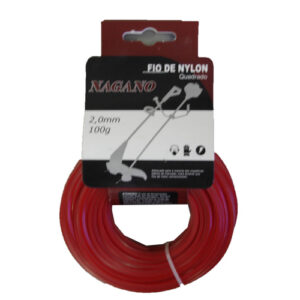 Bobina de fio de nylon quadrado 2,0 mm 100 gramas - para roçadeira
