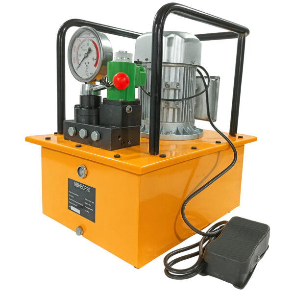 Bomba Hidráulica Elétrica de Óleo com pedal 220v 20L