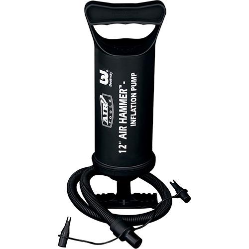 Bomba Ar Manual Colchão Inflável Piscina Bola Praia Air Hammer Inflation Pump 30cm 3 Bicos
