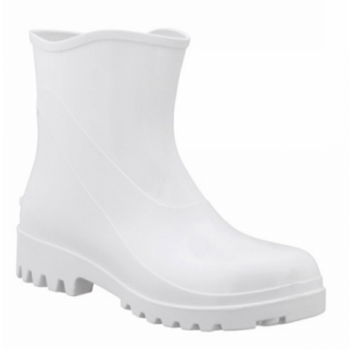Bota de PVC cano curto branca