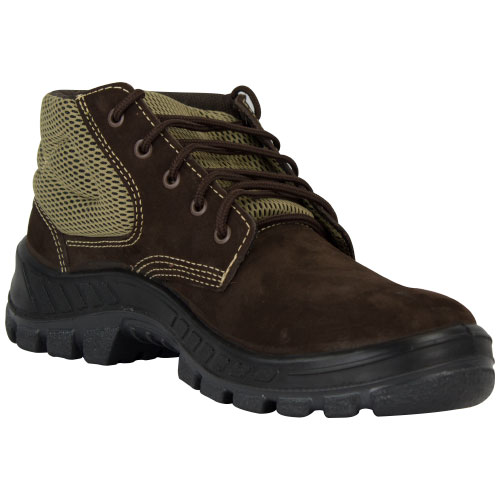 Botina Cadarço em Nubuck- Bico Plástico 36