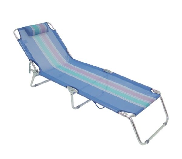 Cadeira espreguiçadeira de aluminio - AZUL