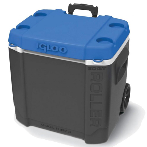 Caixa Plástica Térmica com Rodas Cinza 56L - 60QT