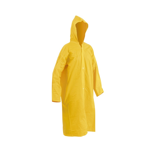 Capa de chuva de pvc amarela sem forro