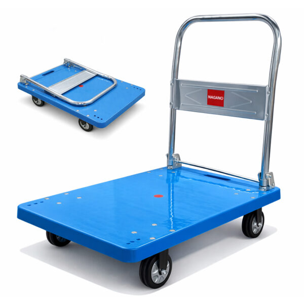 Carrinho de Carga Plataforma Dobrável 300kg Aço