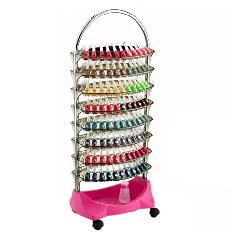 Carrinho de Esmalte Smaltbell Classic 176 Esmaltes Cromado