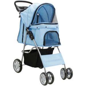 Carrinho de Passeio Pet com Porta Copo para Cães e Gatos