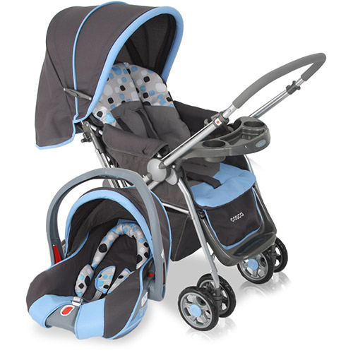 Carrinho com Bebê Conforto, Travel System Reverse Azul, para bebês