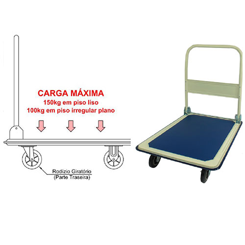 Carro Plataforma Dobrável