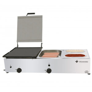 Chapa com Prensa e Molheira Kit Hot Dog P47M2