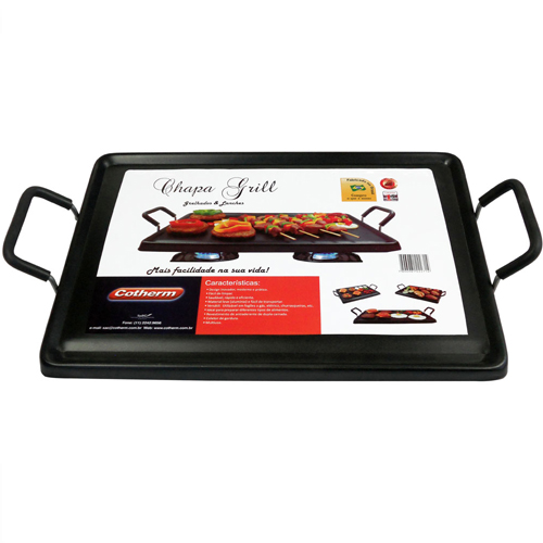 Chapa Grill E Lanches Antiaderente P/ Fogão 46x32cm Cotherm
