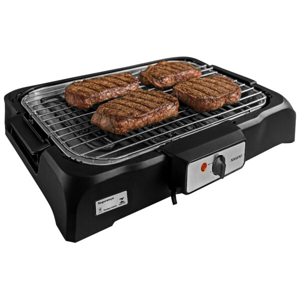 Churrasqueira Elétrica 1800W 8 Níveis Portátil de Mesa