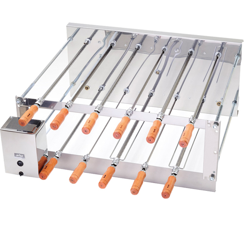 Churrasqueira Rotativa Inox Dupla 11 Espetos Crid