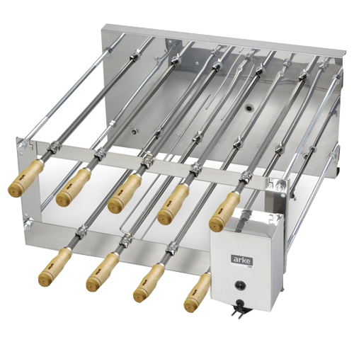 Churrasqueira Rotativa Inox Dupla 9 Espetos