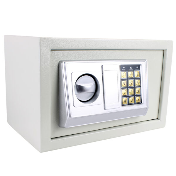 Cofre Eletrônico Digital 31x20x20cm com 2 Chaves Branco - NCDB31