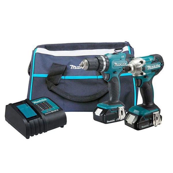 Combo Parafusadeira e Furadeira Impacto 2 Bateria 18V 1.5Ah com Carregador e Bolsa MAKITA-DLX2336SYX