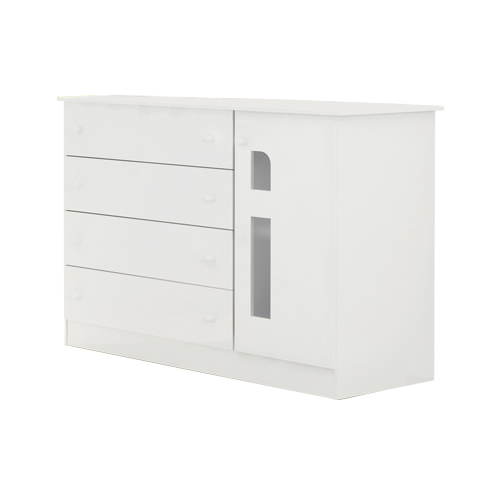 Cômoda Sabrina com Porta, Branca, MDF - 4868