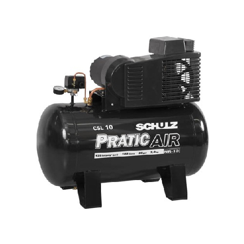 Compressor de Ar 2hp 10 pés 100 Litros Monofásico - PRATIC AIR