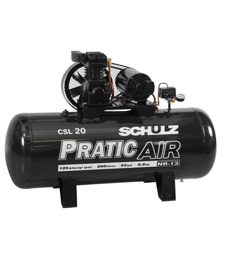 Compressor de Ar Trifásico - 5 HP, 200 Litros - CSL 20/200 PRATIC AIR