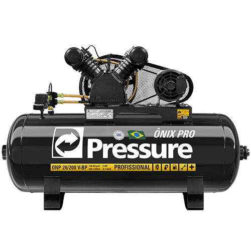 Compressor de Ar 20 PCM Baixa Rotação 200 Litros Trifásico - ATG2