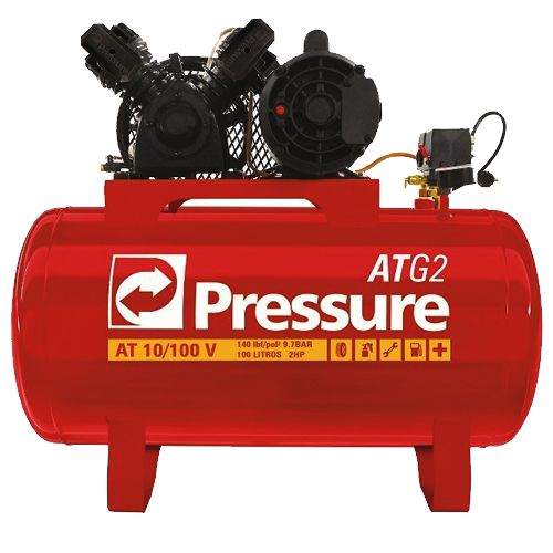 Compressor de Ar, Monofásico 110/220v, 10 Pés, 100 Litros - ATG 10/100V