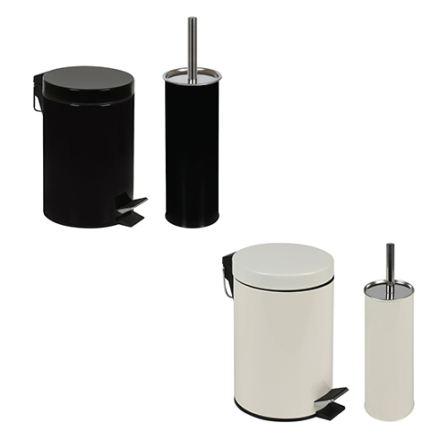 Conjunto Agata - Lixeira 3 Lixeira e Escova Para Higienização De Vaso