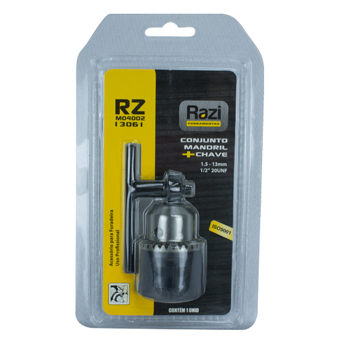 Conjunto Mandril 1/2" x 20UNF + Chave - M04002