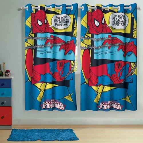 Cortina Com Ilhós Spider-Man Ultimate 1,50 x 1,80m