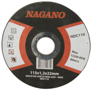 Disco de Corte para Aço - Inox - 110x1,2x22mm - NDC110