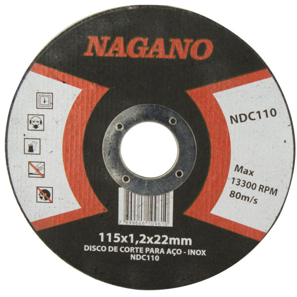 Disco de Corte para Aço - Inox - 110x1,2x22mm - NDC110
