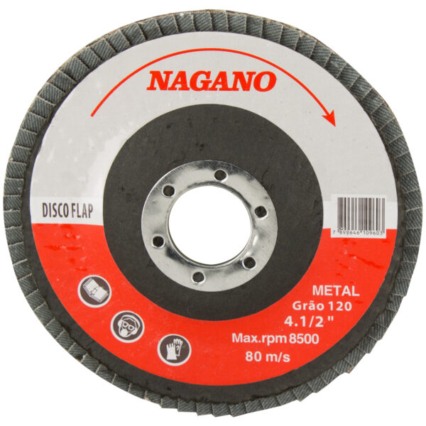 Disco de Lixa Flap 4.1/2 - Grão 120 - NDF120