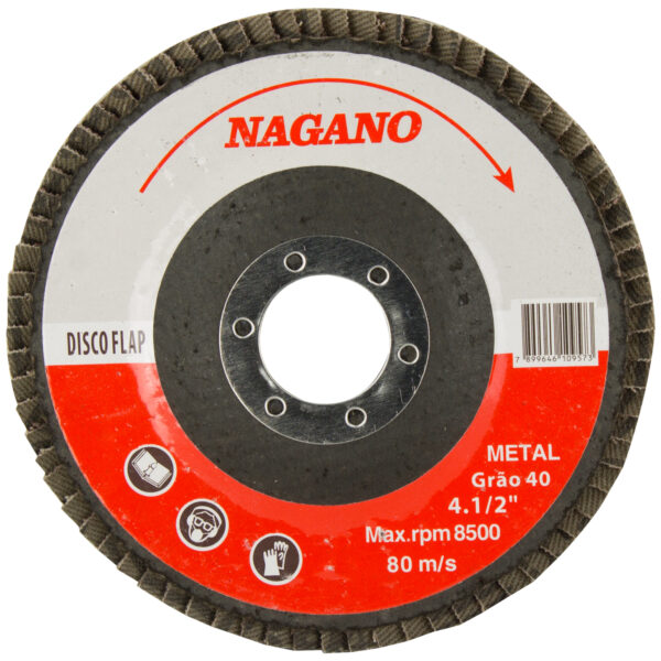 Disco de Lixa Flap 4.1/2 - Grão 40 - NDF40