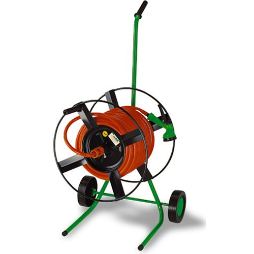 Enrolador de mangueira para jardim móvel em metal - EM 50