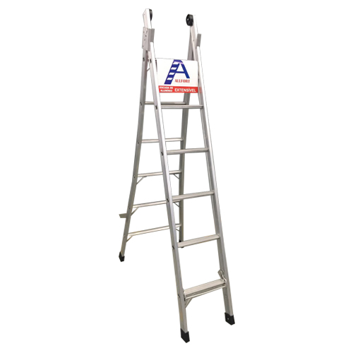 Escada de Alumínio Extensível Dupla 2x6 12 Degraus