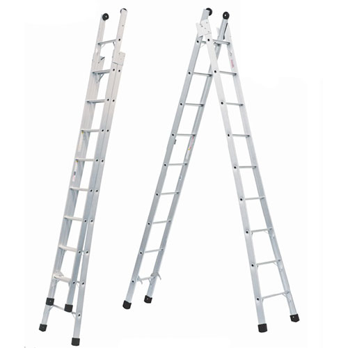 Escada Extensiva Dupla 8 Degraus Alumínio