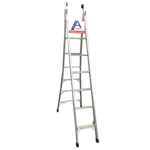 Escada Extensível 2x7 em Alumínio com 14 Degraus