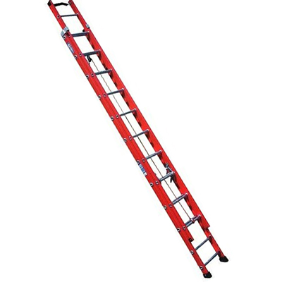 Escada fibra extensível 19 degraus 3,50 x 6,00 m degrau tubular - FE 819