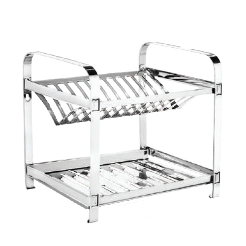 Escorredor em Inox 12 Pratos com Porta Talheres em Plástico - MAK-INOX