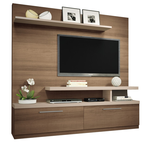 Estante Home Theater Maxx, 2 gavetas - Macchiato / Naturale - 6551
