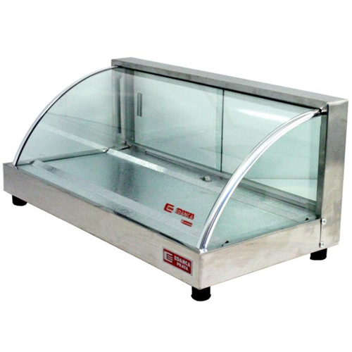 Estufa Vitrine Curva Simples com Gelo - Linha Prata VCP61