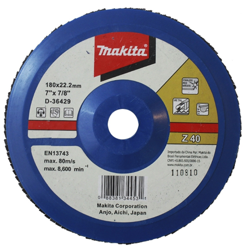 Flap Disc 180mm Costado de Nylon - D36429